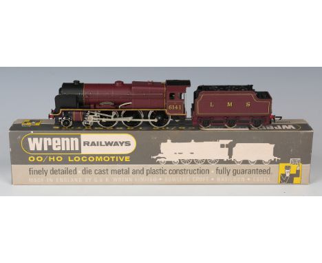 A Wrenn gauge OO/HO W2260/A locomotive 6141 'Caledonian' and tender LMS, boxed with packing pieces, tissue and instruction ma