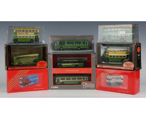 Five Corgi Original Omnibus Southdown buses and coaches, including a Code 3 promotional model 'The Fourth Littlehampton Bus G