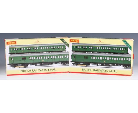Two Hornby gauge OO DCC Ready train packs, comprising R.3340 British Railways 2-HAL and R.3290A British Railways 2-HAL, both 