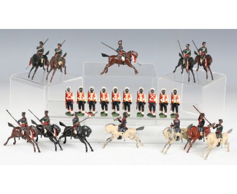 A Britains No. 1435 Indian infantry lead figure set and a collection of other Indian army figures, including 13th Duke of Con