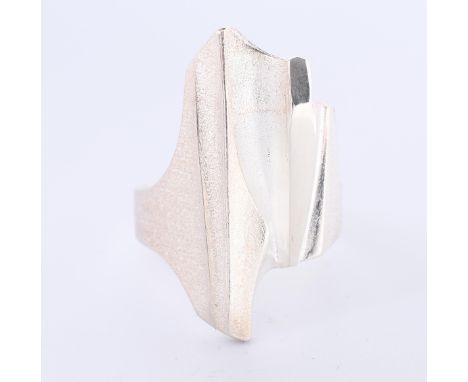 Lapponia, zilveren ring, model Shuttle bruto 11,9 gr., ringmt. 21  [1] Lapponia, silver ring, model Shuttle