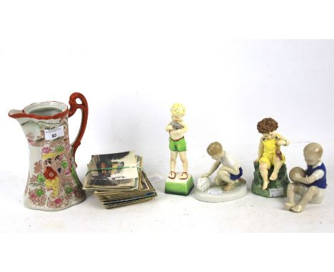 A group of assorted 20th century collectables. Including two Royal Worcester 'Friday's child' figures #3261 &amp; #3523, two 