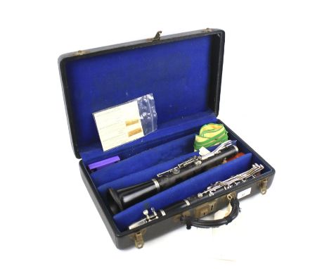 A vintage 'Regent' Clarinet by Boosey &amp; Hawke. In a fitted case, L40cm x D24cm x H10cm