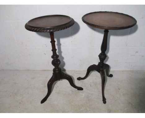 An Edwardian wine table with delicate claw and ball feet along with one other