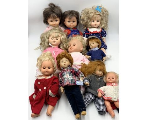 A collection of various vintage dolls including three by Sylvia Natterer, Tiny Tears etc.