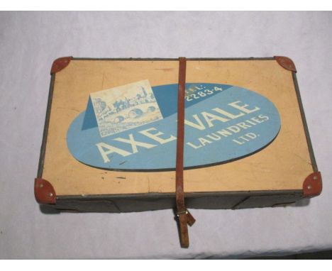 A vintage Axe Vale Laundries Ltd.(Axminster) linen box - local interest