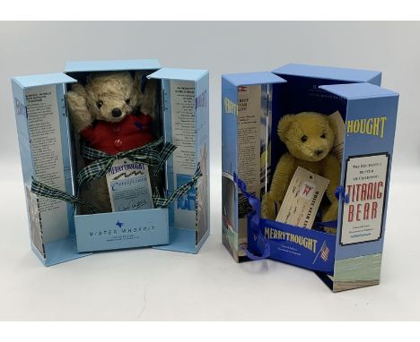 A Merrythought limited edition Titanic Bear and limited edition Mister Whoppit both in original boxes with certificates 