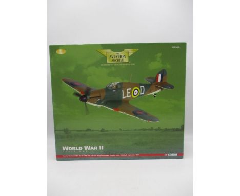 A boxed Corgi Aviation Archive World War 2 Early War limited edition  "Hawker Hurricane MkI - LE-D V7467 No 242 Sqn, Wing Com