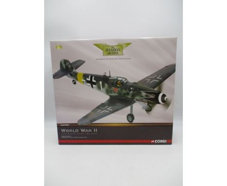 A boxed limited edition Corgi Aviation Archive WW2 "Luftwaffe Over The East Messerschmitt Bf109G-6" die-cast model (AA34904 1