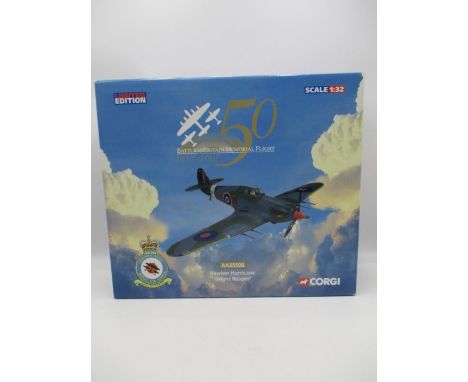 A boxed Corgi limited edition Battle of Britain Memorial Flight 1957-2007 Hawker Hurricane "Night Reaper" die cast model (AA3