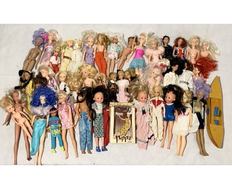 A collection of assorted Sindy and Barbie style vintage dolls 
