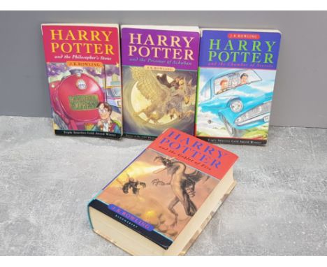 First edition Harry Potter and the goblet of fire hardback book, plus 3 other Harry potters mixed editions