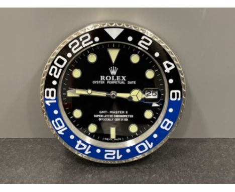 Wall clock In the style of Rolex GMT II