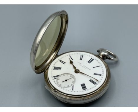 Hallmarked silver pocket watch Pain brothers Hastings