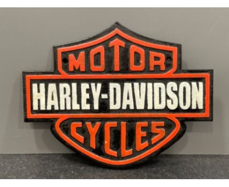 Harley Davidson miter cycles wall plaque 34cm x 27cms