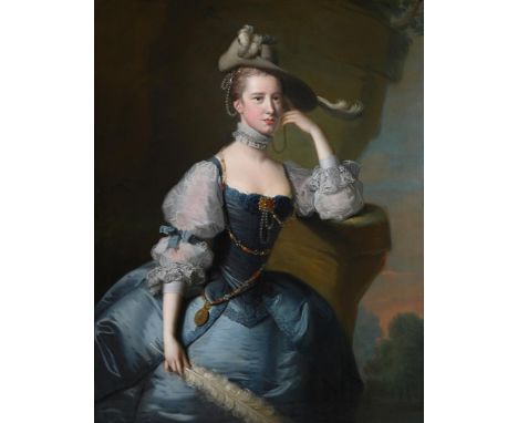 THOMAS HUDSON (BRITISH 1701 - 1779) PORTRAIT OF CATHERINE 'KITTY' JERVIS (1733-1756), MRS. JEREMIAH SMITH Oil on canvas 127 x
