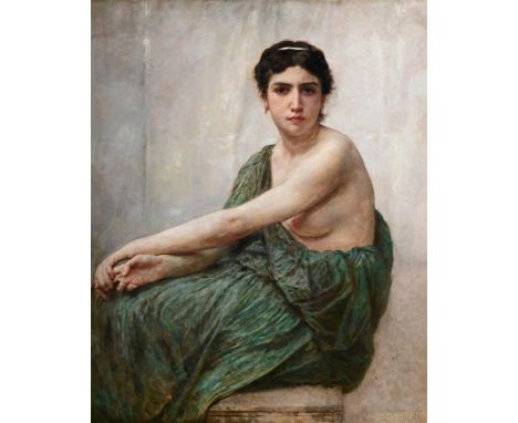WILLIAM-ADOLPHE BOUGUEREAU (FRENCH 1825 - 1905) RÉFLECTION Oil on canvas Signed and dated '1905' (lower right) 100.5 x 80.5cm