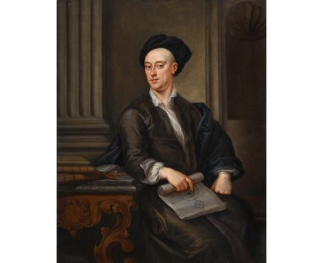 ISAAC WOOD (BRITISH 1689 - 1752) PORTRAIT OF SIR JAMES DARCY LEVER (1703-1742) Oil on canvas Signed and dated '1730' (lower r