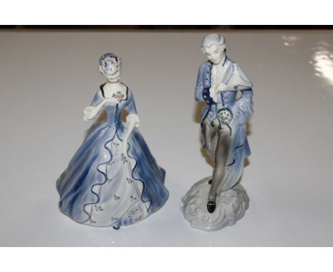 A pair of Goldscheider type figures 
