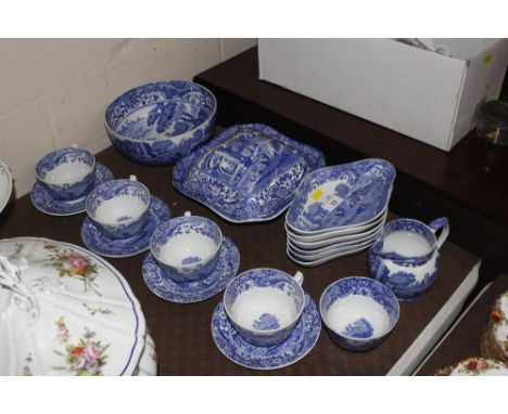A collection of Copeland Spode "Italian" pattern tea and dinnerware 