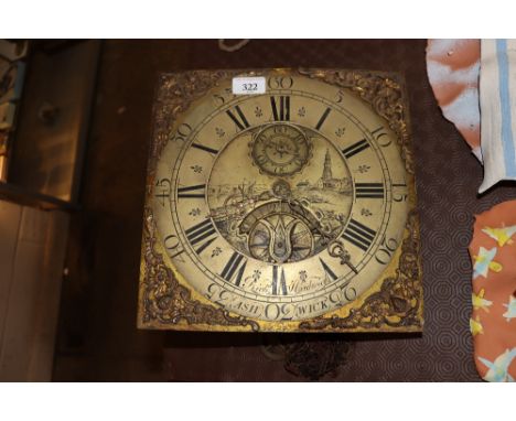 Richard Hardwick of Ashwick, brass clock face possibly adapted with possible earlier lantern clock movement 