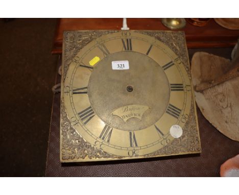 Biggin of Harwich, brass clock face and movement striking on a bell