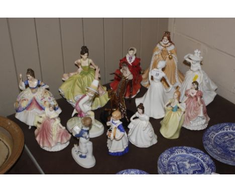 A collection of various figurines - mostly AF, including Royal Doulton The Leonardo Collection", Coalport, Royal Worcester et