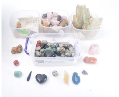 Geology interest: Mineral, Fossil, Crystal &amp; Rock Specimens. The lot to include polished stones including jasper, aventur