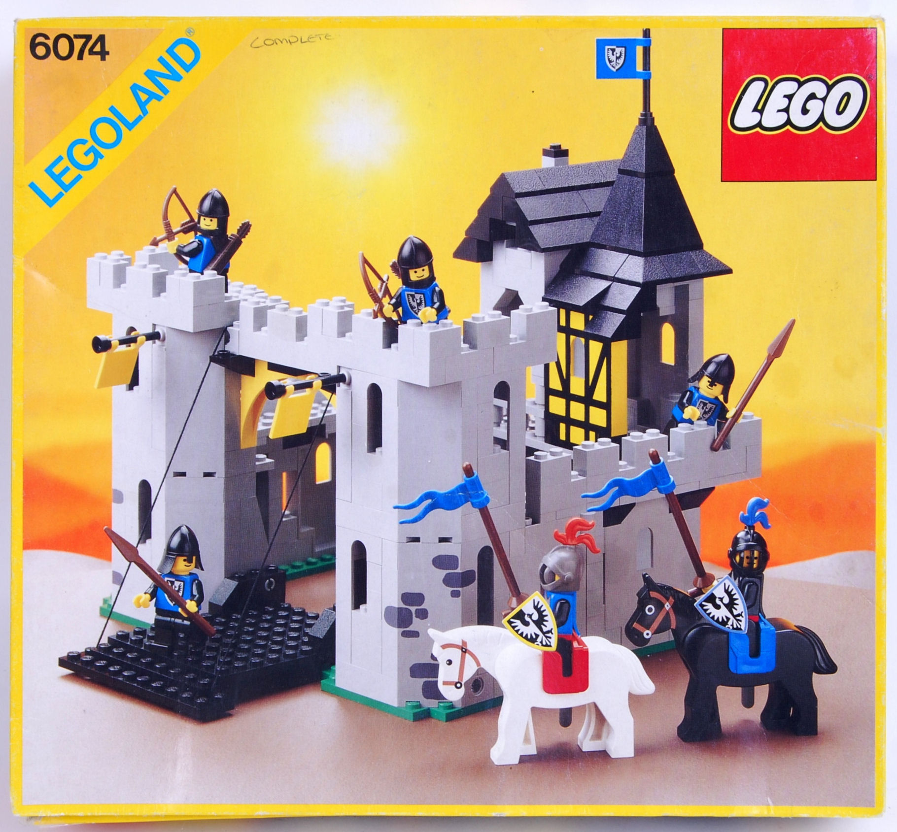 LEGO; An original vintage Lego Legoland 6074 Black Falcon's Fortress ...