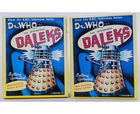DOCTOR WHO: Two Marx / Dapol reissue limited edition battery operated Daleks. Both within the original boxes. Appear unused a