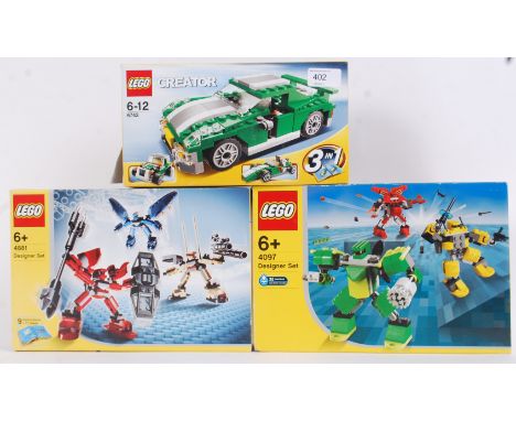 LEGO: A collection of 3x Lego Creator / Designer sets to include 6473, 4097 and 4881. Each within the original boxes, with in
