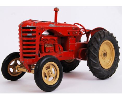 LESNEY MASSEY HARRIS: An original large scale Lesney made diecast model Massey Harris tractor. In red, with cream hubs. 13cm 