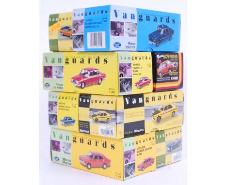 VANGUARDS: A collection of 8x assorted diecast model 1:43 scale Vanguards models - each unused, within the original boxes. To