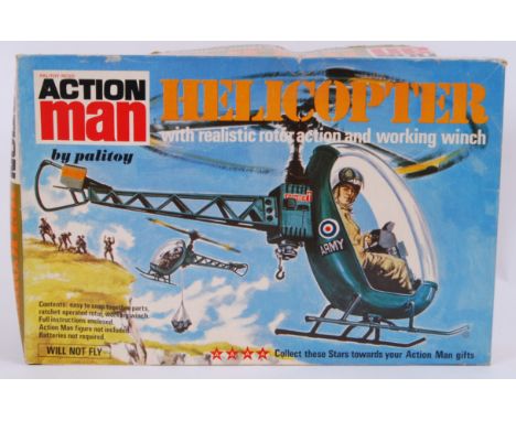 ACTION MAN: Original vintage Palitoy Action Man ' Helicopter ' vehicle. Within the original box, with stars uncut. With instr