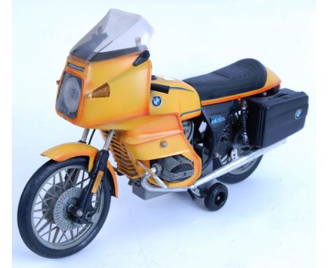 PAYA BMW MOTORCYCLE: An original vintage highly detailed 1:4 scale Paya battery operated BMW R100RS motorcycle. Untested. 