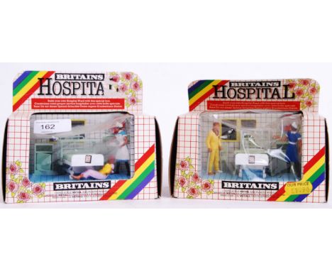 BRITAINS HOSPITAL: Two original vintage Britains Hospital diecast and plastic boxed figure sets. 7853 and 7854. Both unused, 