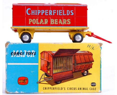 CORGI CHIPPERFIELDS: An original vintage Corgi Chipperfields Circus 1123 Animal Cage. Within the original box. With an origin