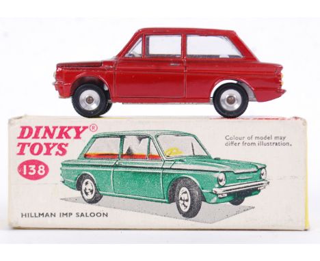 DINKY: An original vintage Dinky Toys diecast model 138 Hillman Imp Saloon. Mint, in original box.