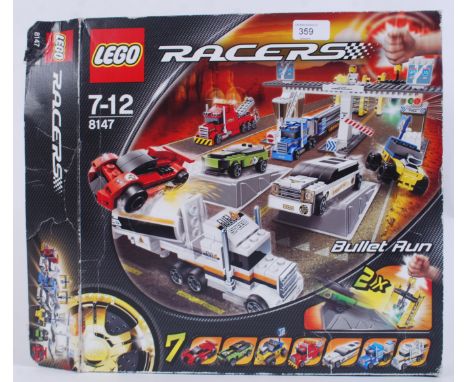 LEGO: A Lego Racers 8147 Bullet Run set, with instructions, within the original box. Part made.

NOTE: From a private collect