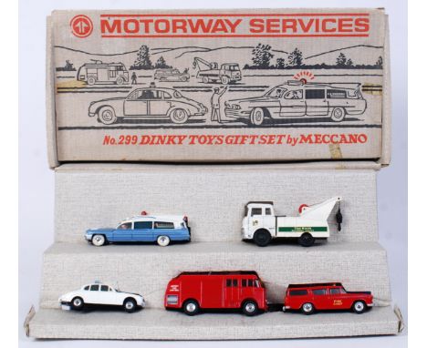 DINKY 299 MOTORWAY SERVICES GIFT SET. A fabulous and original vintage Dinky Gift Set No.299 " Motorway Services " - comprisin