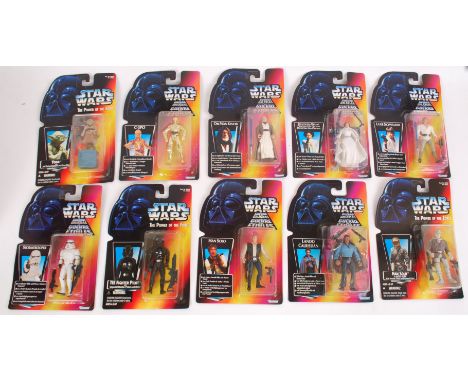 STAR WARS: A collection of 10x Kenner 1995 Star Wars carded action figures. Each unopened, still sealed on original backs.