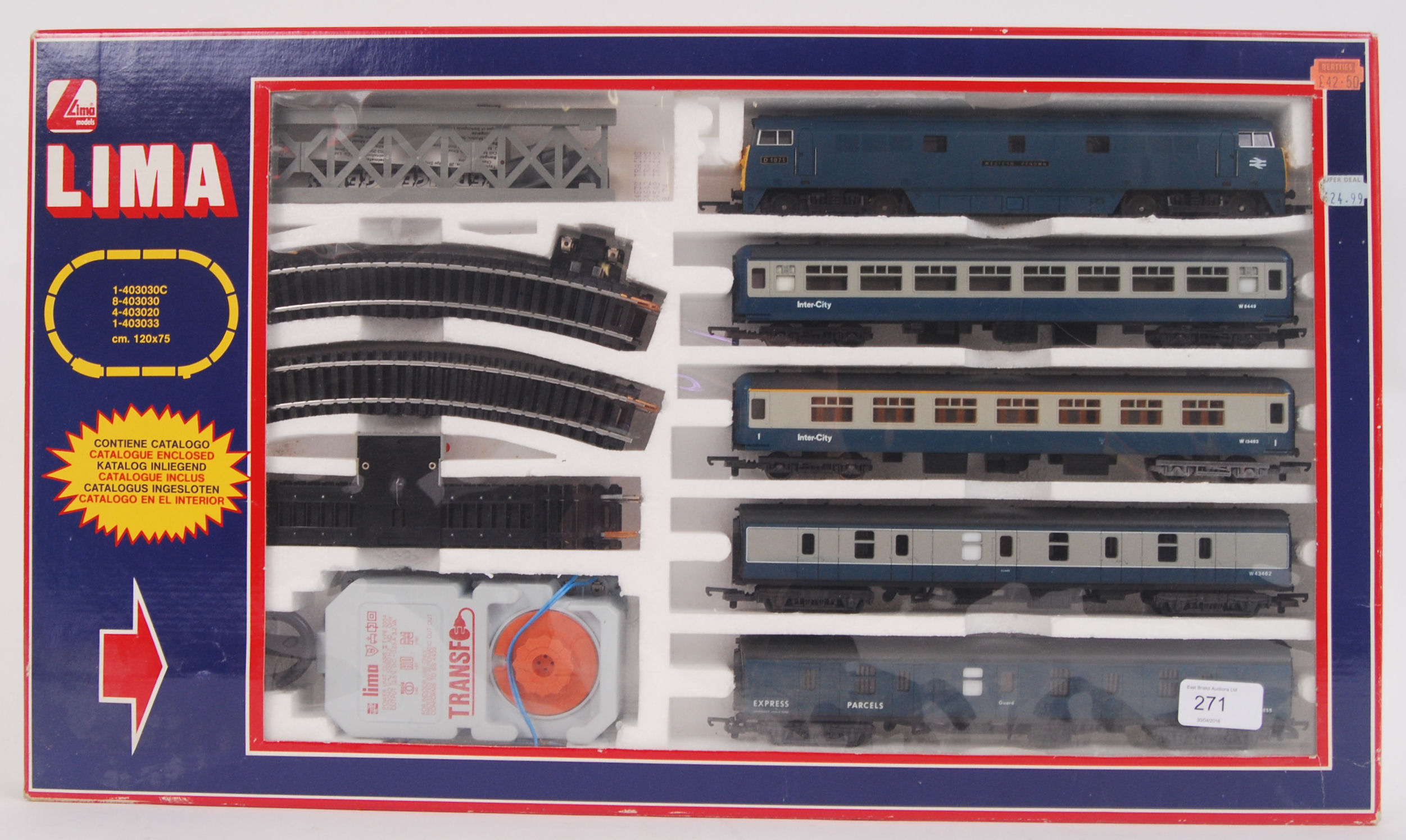 LIMA An original vintage Lima Model Railways 105106 Intercity 125 boxed railway trainset. With W