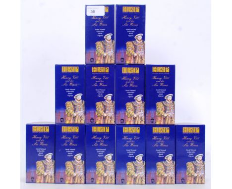 BRITAINS: A collection of 12x William Britains ' Six Wives of Henry VIII ' lead diecast figures. 3x Catherine Howard, 3x Jane