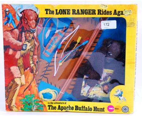 MARX LONE RANGER; An original vintage Marx Toys ' The Lone Ranger ' action figure costume set ' The Adventure Of The Apache B