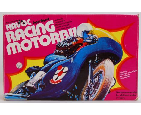 HAVOC SUPER AGENT: A rare vintage Model Toys Ltd ' Havoc Super Agent ' ' Racing Motorbike ' vehicle. Mint box. Complete with 