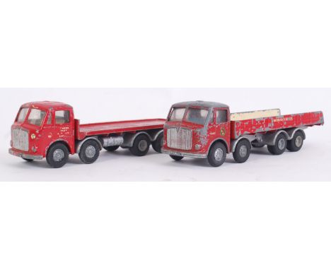 SPOT ON: Two original vintage Spot On 1:42 scale diecast model AEC Major 8 trucks / lorries. The first being for British Road