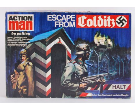 ACTION MAN: An original rare vintage Action Man Colditz set by Palitoy. Appears to be complete (but unchecked), and in fabulo