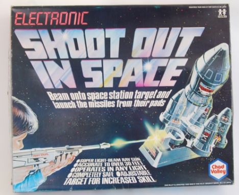 SHOOT OUT IN SPACE! An original vintage Chad Valley Tomy made ' Electronic Shoot Out In Space ' electronic game. Appears to b