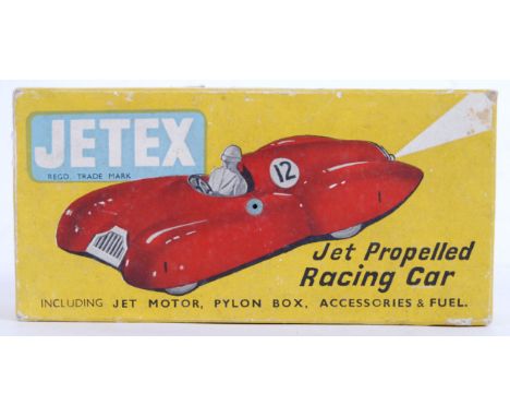 JETEX: An original vintage Jetex ' Jet Propelled Racing Car .' Within the original box. Made by Jetex Toys. Appears to be com