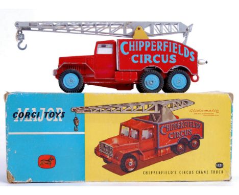 CORGI CHIPPERFIELDS; An original vintage Corgi Chipperfields Circus Crane diecast model 1121. Within the original box, with o